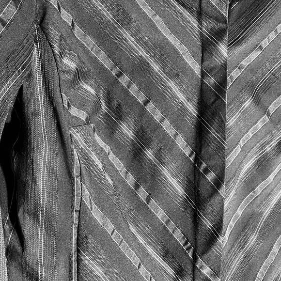 Worthington womens dress shirt size 8 black button long sleeve striped s… - Picture 3 of 7